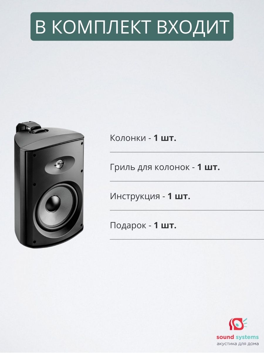 Focal 100 OD 8, Black – купить настенную акустику по цене 36 900 ₽