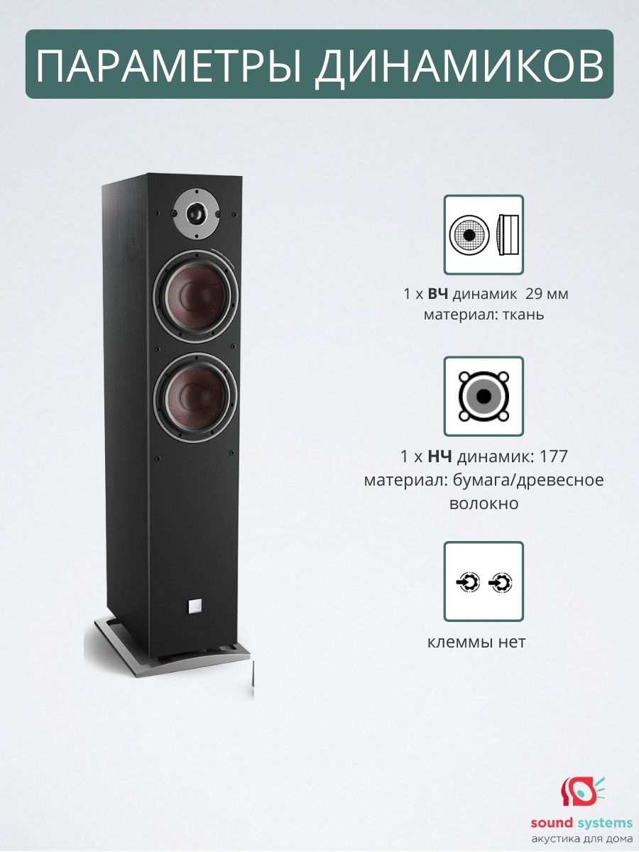 DALI OBERON 7 C + Sound Hub Compact, Black Ash – купить напольную акустику  по цене 231 590 ₽