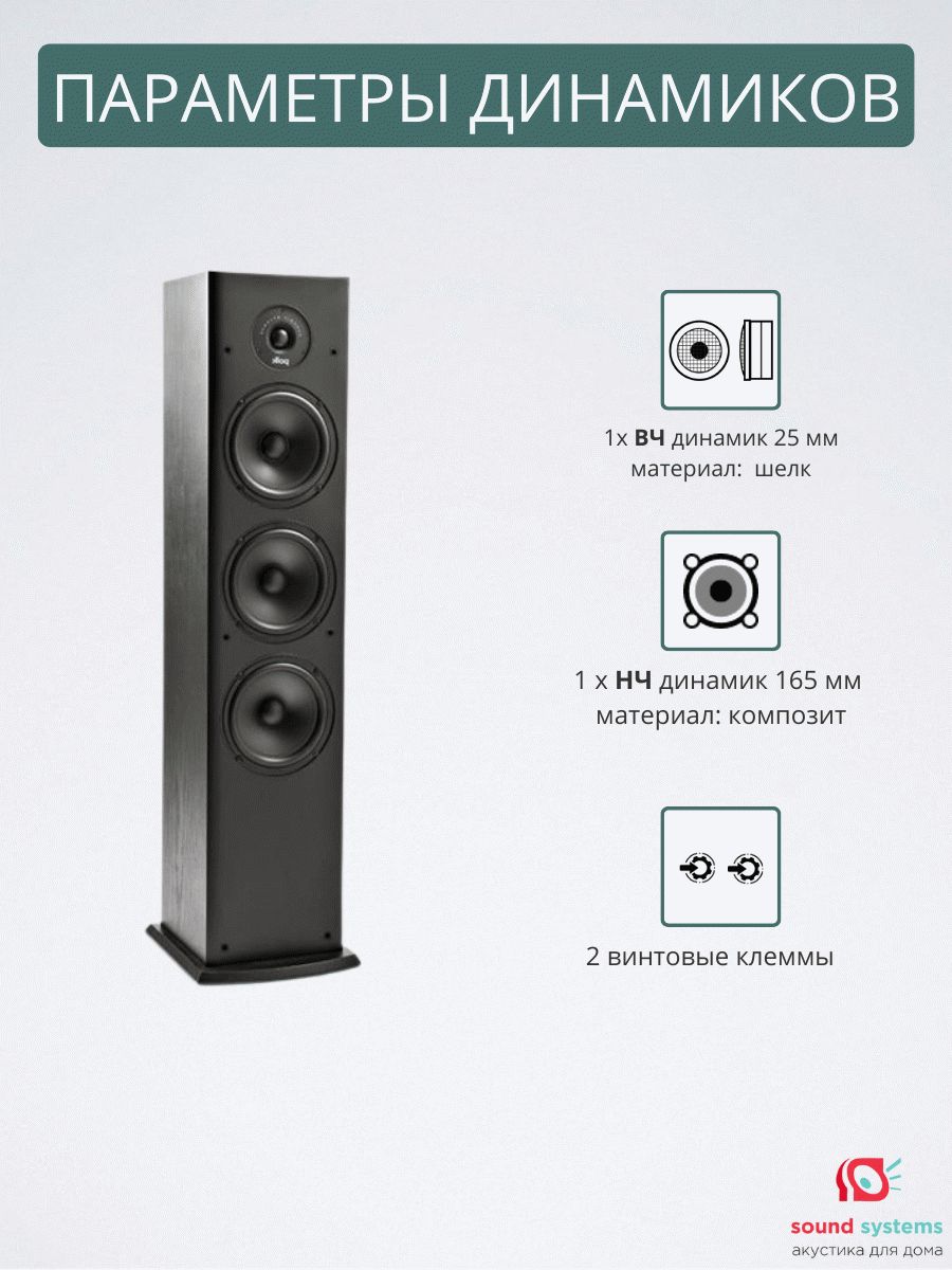 Polk Audio T50 – купить напольную акустику по цене 24 000 ₽