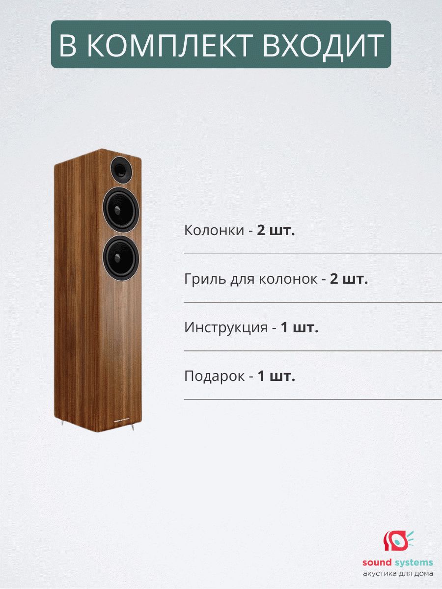 Acoustic Energy AE309 (2018), Walnut – купить напольную акустику по цене  167 922,63 ₽