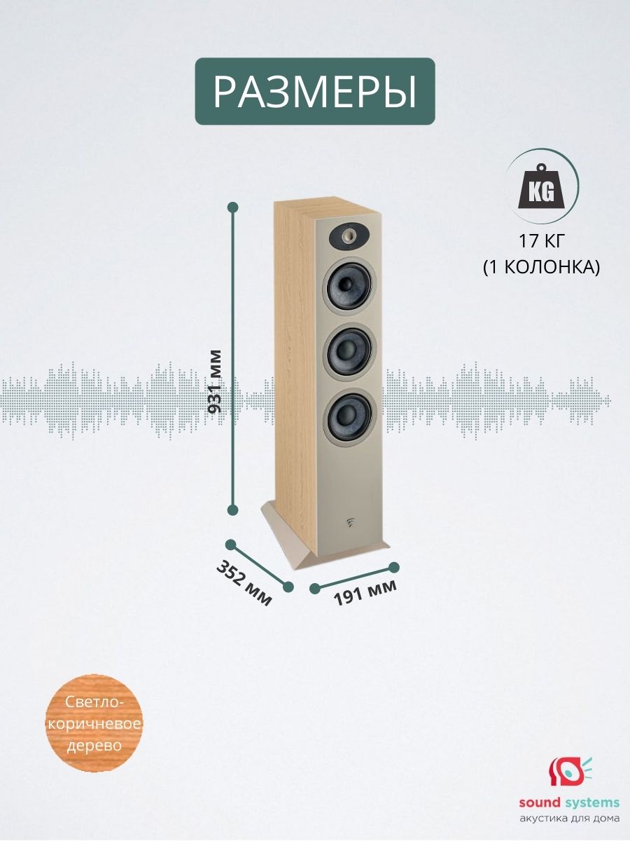 Напольная акустика Focal THEVA N2, Light wood – купить полочную акустику по  цене 169 900 ₽