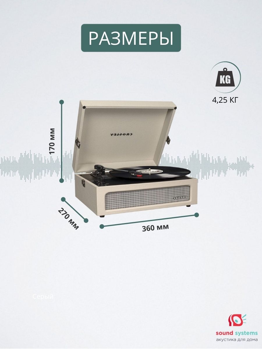 Crosley Voyager, Dune – купить виниловый проигрыватель по цене 9 990 ₽