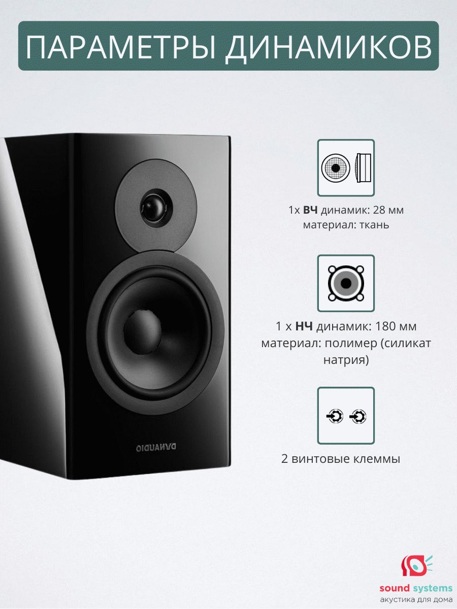 Dynaudio Evoke 10, Black High Gloss – купить полочную акустику по цене 167  000 ₽