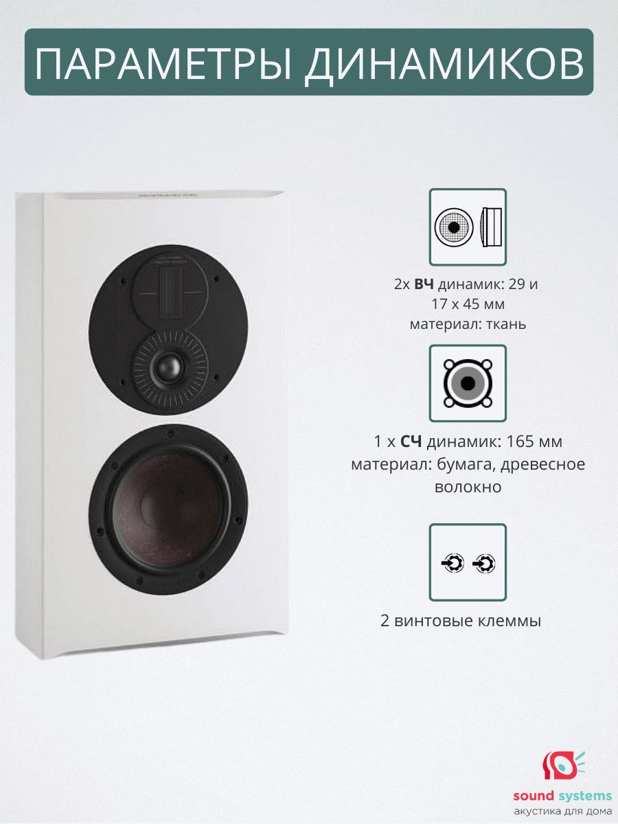 DALI OPTICON LCR MK2, Satin White – купить настенную акустику по цене 79  990 ₽