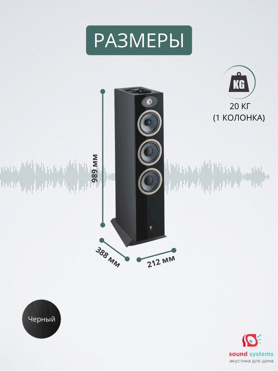 Напольная акустика Focal THEVA N3, Black – купить полочную акустику по цене  199 900 ₽